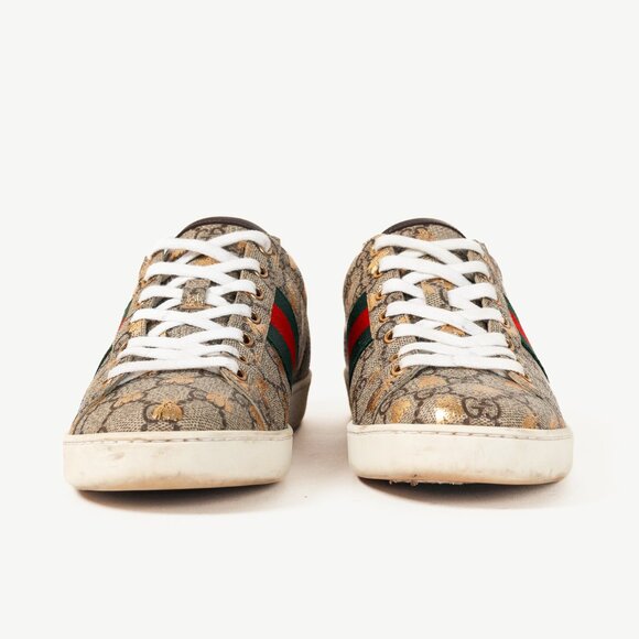 Gucci Ace GG Supreme Monogram Bee Sneakers - Picture 2 of 12